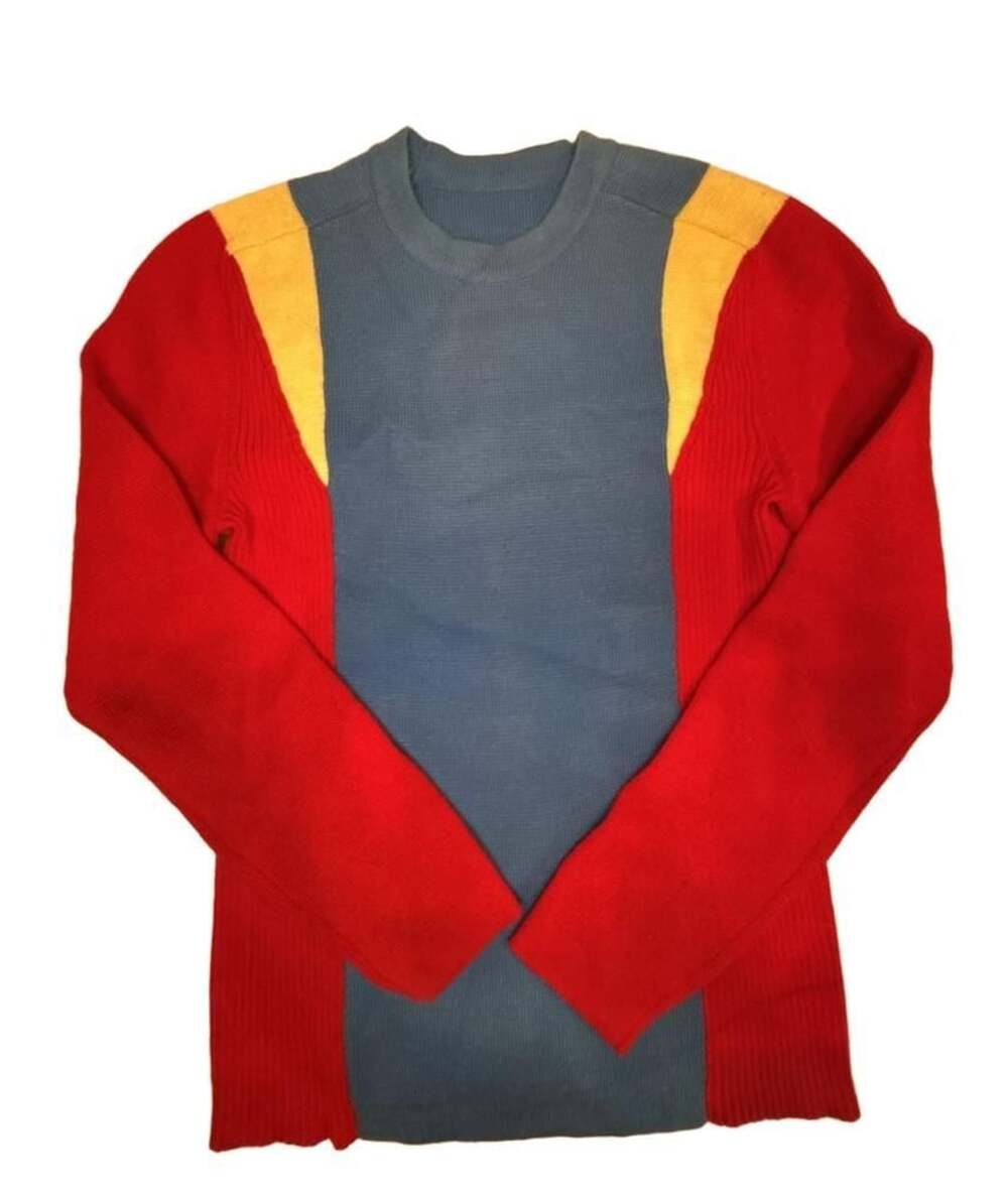 La Pina Sweater Size 52 Multicolor Colorblock Pullover Vintage